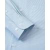 Alimens & Gentle Men’s Stripe Dress Shirts Transitional Weather Long Sleeve Casual Button Down Business Shirt Poplin Top(Light Blue)