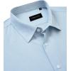 Alimens & Gentle Men’s Stripe Dress Shirts Transitional Weather Long Sleeve Casual Button Down Business Shirt Poplin Top(Light Blue)