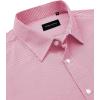 Alimens & Gentle Men’s Stripe Dress Shirts Transitional Weather Long Sleeve Casual Button Down Business Shirt Poplin Top(Red)