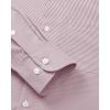 Alimens & Gentle Men’s Stripe Dress Shirts Transitional Weather Long Sleeve Casual Button Down Business Shirt Poplin Top(Wine Red)
