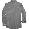 Alimens & Gentle Men’s Striped Dress Shirt Button Down Regular Fit Shirts Casual Business Transitional Weather(Black White Stripe)