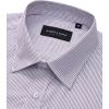Alimens & Gentle Men’s Striped Dress Shirt Button Down Regular Fit Shirts Casual Business Transitional Weather(Blue Burgundy Stripe)