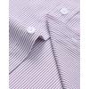 Alimens & Gentle Men’s Striped Dress Shirt Button Down Regular Fit Shirts Casual Business Transitional Weather(Blue Burgundy Stripe)