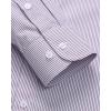 Alimens & Gentle Men’s Striped Dress Shirt Button Down Regular Fit Shirts Casual Business Transitional Weather(Blue Burgundy Stripe)