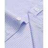Alimens & Gentle Men’s Striped Dress Shirt Button Down Regular Fit Shirts Casual Business Transitional Weather(Blue Pinstripe)