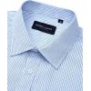 Alimens & Gentle Men’s Striped Dress Shirt Button Down Regular Fit Shirts Casual Business Transitional Weather(Blue Stripe)