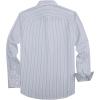 Alimens & Gentle Men’s Striped Dress Shirt Button Down Regular Fit Shirts Casual Business Transitional Weather(Gray Blue Stripe)
