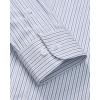 Alimens & Gentle Men’s Striped Dress Shirt Button Down Regular Fit Shirts Casual Business Transitional Weather(Gray Blue Stripe)