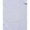 Alimens & Gentle Men’s Striped Dress Shirt Button Down Regular Fit Shirts Casual Business Transitional Weather(Gray Blue Stripe)