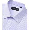 Alimens & Gentle Men’s Striped Dress Shirt Button Down Regular Fit Shirts Casual Business Transitional Weather(Light Blue Stripe)