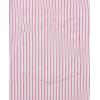 Alimens & Gentle Men’s Striped Dress Shirt Button Down Regular Fit Shirts Casual Business Transitional Weather(Red Stripe)
