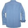 Alimens & Gentle Men’s Striped Dress Shirt Button Down Regular Fit Shirts Casual Business Transitional Weather(White Blue Stripe)