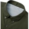 Alimens & Gentle Short Sleeve Fishing Shirt Wicking Fabric Sun Protection Casual Button Down Shirts(Army Green)