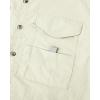 Alimens & Gentle Short Sleeve Fishing Shirt Wicking Fabric Sun Protection Casual Button Down Shirts(Beige White)