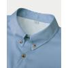 Alimens & Gentle Short Sleeve Fishing Shirt Wicking Fabric Sun Protection Casual Button Down Shirts(Blue)