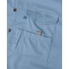 Alimens & Gentle Short Sleeve Fishing Shirt Wicking Fabric Sun Protection Casual Button Down Shirts(Blue)