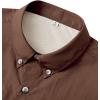 Alimens & Gentle Short Sleeve Fishing Shirt Wicking Fabric Sun Protection Casual Button Down Shirts(Brown)
