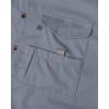 Alimens & Gentle Short Sleeve Fishing Shirt Wicking Fabric Sun Protection Casual Button Down Shirts(Grey)