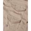 Alimens & Gentle Short Sleeve Fishing Shirt Wicking Fabric Sun Protection Casual Button Down Shirts(Khaki)