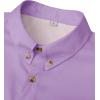 Alimens & Gentle Short Sleeve Fishing Shirt Wicking Fabric Sun Protection Casual Button Down Shirts(Lilac Purple)