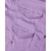 Alimens & Gentle Short Sleeve Fishing Shirt Wicking Fabric Sun Protection Casual Button Down Shirts(Lilac Purple)