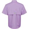 Alimens & Gentle Short Sleeve Fishing Shirt Wicking Fabric Sun Protection Casual Button Down Shirts(Lilac Purple)