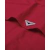 Alimens & Gentle Short Sleeve Fishing Shirt Wicking Fabric Sun Protection Casual Button Down Shirts(Red)
