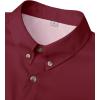 Alimens & Gentle Short Sleeve Fishing Shirt Wicking Fabric Sun Protection Casual Button Down Shirts(Ruby Red)