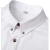 Alimens & Gentle Short Sleeve Fishing Shirt Wicking Fabric Sun Protection Casual Button Down Shirts(White)