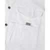 Alimens & Gentle Short Sleeve Fishing Shirt Wicking Fabric Sun Protection Casual Button Down Shirts(White)