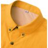 Alimens & Gentle Short Sleeve Fishing Shirt Wicking Fabric Sun Protection Casual Button Down Shirts(Yellow)
