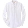Alimens & Gentle Boys Long Sleeve Solid Button Down Oxford Shirt Collared Cotton Top with Chest Pocket(White)