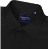 Alimens & Gentle Men’s Dress Shirts Long Sleeve Wrinkle-Free Stretch Shirts Solid Formal Button Down Shirt with Pocket(Black)
