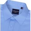 Alimens & Gentle Men’s Dress Shirts Long Sleeve Wrinkle-Free Stretch Shirts Solid Formal Button Down Shirt with Pocket(Blue)