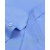 Alimens & Gentle Men’s Dress Shirts Long Sleeve Wrinkle-Free Stretch Shirts Solid Formal Button Down Shirt with Pocket(Blue)