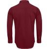 Alimens & Gentle Men’s Dress Shirts Long Sleeve Wrinkle-Free Stretch Shirts Solid Formal Button Down Shirt with Pocket(Burgundy)