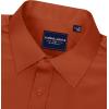 Alimens & Gentle Men’s Dress Shirts Long Sleeve Wrinkle-Free Stretch Shirts Solid Formal Button Down Shirt with Pocket(Burnt /Orange)