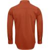 Alimens & Gentle Men’s Dress Shirts Long Sleeve Wrinkle-Free Stretch Shirts Solid Formal Button Down Shirt with Pocket(Burnt /Orange)