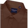 Alimens & Gentle Men’s Dress Shirts Long Sleeve Wrinkle-Free Stretch Shirts Solid Formal Button Down Shirt with Pocket(Coffee)