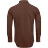 Alimens & Gentle Men’s Dress Shirts Long Sleeve Wrinkle-Free Stretch Shirts Solid Formal Button Down Shirt with Pocket(Coffee)