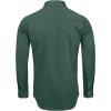 Alimens & Gentle Men’s Dress Shirts Long Sleeve Wrinkle-Free Stretch Shirts Solid Formal Button Down Shirt with Pocket(Dark Green)