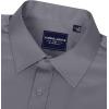 Alimens & Gentle Men’s Dress Shirts Long Sleeve Wrinkle-Free Stretch Shirts Solid Formal Button Down Shirt with Pocket(Dark Grey)