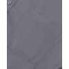 Alimens & Gentle Men’s Dress Shirts Long Sleeve Wrinkle-Free Stretch Shirts Solid Formal Button Down Shirt with Pocket(Dark Grey)