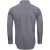 Alimens & Gentle Men’s Dress Shirts Long Sleeve Wrinkle-Free Stretch Shirts Solid Formal Button Down Shirt with Pocket(Dark Grey)