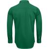 Alimens & Gentle Men’s Dress Shirts Long Sleeve Wrinkle-Free Stretch Shirts Solid Formal Button Down Shirt with Pocket(Green)