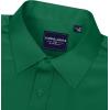 Alimens & Gentle Men’s Dress Shirts Long Sleeve Wrinkle-Free Stretch Shirts Solid Formal Button Down Shirt with Pocket(Green)