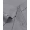 Alimens & Gentle Men’s Dress Shirts Long Sleeve Wrinkle-Free Stretch Shirts Solid Formal Button Down Shirt with Pocket(Grey)