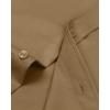 Alimens & Gentle Men’s Dress Shirts Long Sleeve Wrinkle-Free Stretch Shirts Solid Formal Button Down Shirt with Pocket(Khaki)