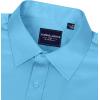 Alimens & Gentle Men’s Dress Shirts Long Sleeve Wrinkle-Free Stretch Shirts Solid Formal Button Down Shirt with Pocket(Lake Blue)