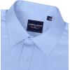 Alimens & Gentle Men’s Dress Shirts Long Sleeve Wrinkle-Free Stretch Shirts Solid Formal Button Down Shirt with Pocket(Light /Blue)